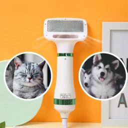 Pet cabelo secador com escova Slicker, profissional Home Grooming, peludo secagem, portátil cão ventilador, 2 em 1 - Image 3