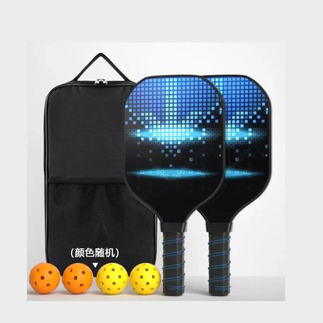 Conjunto Profissional de Pickleball com Raquetes de Madeira e Fibra de Carbono