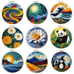 Kit de feltragem de agulhas padrão para adultos, DIY lã sentiu pintura, kits criativos, 1 pacote - Image 1