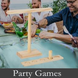 Jogo de arremesso de anel para adultos, jogo de gancho e anel feito à mão, jogo de arremesso de madeira para adultos, jogos internos e externos, decoração de pátio, quintal - Image 3