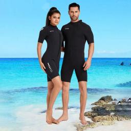 Fato de mergulho para homens e mulheres, traje de neoprene, maiô quente, roupa de mergulho grátis manga curta, mergulho com surfe 3mm - Image 3