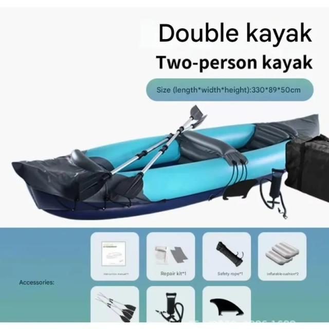 Caiaque Inflável de Competição de PVC Duplo/Único - Rafting Outdoor de Alta Qualidade