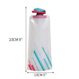 Garrafa de água dobrável para atividades ao ar livre, bolsa de água portátil, chaleira dobrável, copo plástico de ciclismo, 700ml, 1PC - Image 4