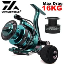 VWVIVIDWORLD, alta qualidade, carretel duplo, carretel de pesca, relação de engrenagem de liga, alta velocidade, carretel giratório, carretel de fundição, água salgada e careta - Image 1