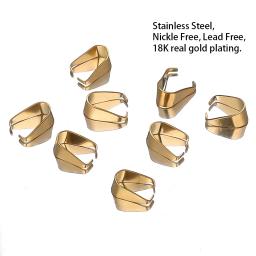 50pcs Aço Inoxidável Clipe Fechos Pingente Encantos Fivela Conectores Bail Beads Descobertas Jóias DIY Artesanato Componentes Acessórios - Image 2