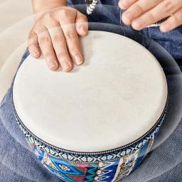 Tambor africano esculpido à mão para instrumento musical, madeira maciça, pele de cabra, Djembe tradicional, 8 em - Image 3