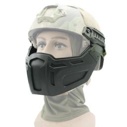Tactical meia cara protetora capacete para caça, Airsoft e Paintball, RÁPIDO capacete acessórios - Image 1