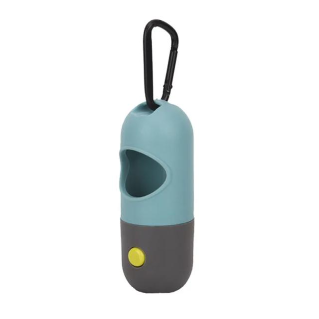 Organizador de Sacos de Cocô para Cachorros com Lanterna LED e Dispenser - Inclui 1 Rolo de Sacos para Pets ao Ar Livre