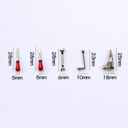 Miniatura Metal Ferramentas Manuais Conjuntos, Dollhouse Acessórios, Brinquedos Móveis, Escala, Novo, 1:12, 5Pcs por Conjunto - Image 6