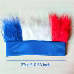 Leve Headband esportes com cabelo, peruca respirável, Bandeira França Padrão, Fã de futebol, Moda - Image 6