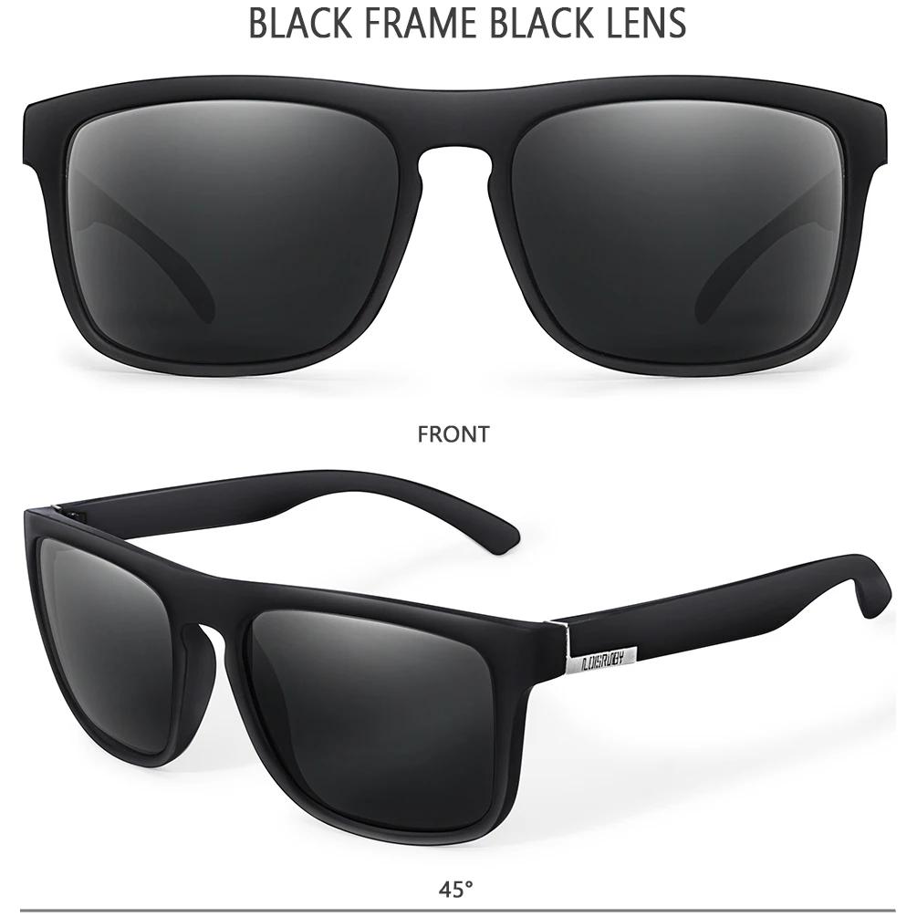 LOISRUBY-Óculos de sol de ciclismo polarizados quadrados para homens e mulheres, esportes ao ar livre, pesca, óculos de corrida, UV400 Eyewear - Image 1