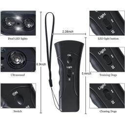 Dispositivo anti-latido com flash, 3 em 1 repelente do cão, treinamento ao ar livre, animais repelentes, treinamento dos cães - Image 5