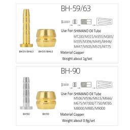 Agulha de óleo para bicicleta de montanha, cabeça de azeitona para shimano deore bh90 bh59 sram magura, mangueira de freio de óleo, inserção de conexão - Image 3