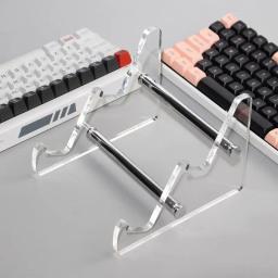 Display Stand de teclado acrílico transparente, rack de camada, bandeja para computador, teclado mecânico - Image 2