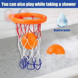 Brinquedos de banho - mini cesta de basquete para banheira, conjunto de cesta e bolas de basquete com ventosa, Halloween/Natal - Image 1