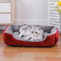 Animais de estimação gato dormir cama para animais de estimação canil almofada cama para cão gato animal de estimação sofá cães suprimentos cão de estimação calmante casa morna almofada para filhote de cachorro lavável - Image 3