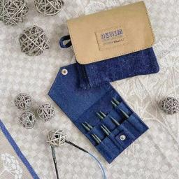 Intercambiáveis Circular tricô agulhas Set, Knit Pro, Mini Denim, Sweater, Kit agulha removível - Image 4