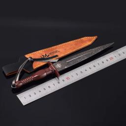 Damasco Aço Espada Jogo Periférico Toy Collection, Cultura Antiga Arma Fria, Uncut Katana Blade Acessórios, Presente, 22cm - Image 6