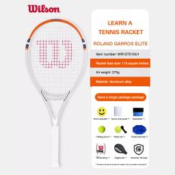 Wilson-Raquetes de tênis profissionais para adultos, raquetes de liga de carbono com linha, autoprática, raquete elástica - Image 6