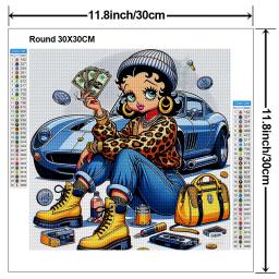 5D DIY Cartoon Girl Diamante Pintura Kit, Mosaico Arte Presente, Cruz Bordados, Handmade, 5D - Image 2