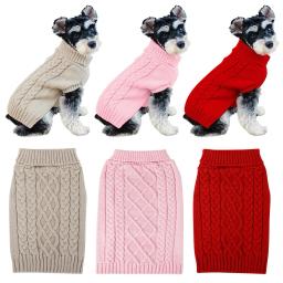 Suéteres de gola alta quente para animais de estimação, cães pequenos e médios, roupas de gatos, colete chihuahua, casaco yorkie macio - Image 5