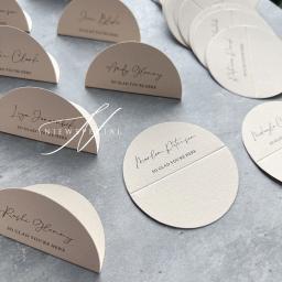 Cartão de lugar com nomes de convidados, estilo minimalista, cartões de lugar de casamento personalizados, decoração de casamento, nude rosa/branco - Image 2