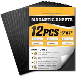 Conjunto de Folhas Magnéticas, Ímãs Flexíveis, Apoio Adesivo Superior, Cut & Personalizar Folha Ímã, Uma Foto Magnética - Image 1