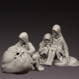 Kit Figura Resina Modelo para Crianças, Figuras desmontadas e sem pintura, Hobbies colecionáveis, Coleção Hobbies desmontadas, Escala 1/35 - Image 4
