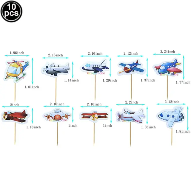Decoração Completa para Festa de Aniversário: Louça Descartável, Pratos, Copos e Favorzinhos em Tema de Avião