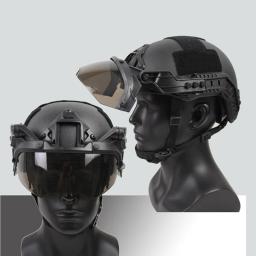 Ajustável Tactical Flip Goggles, Airsoft Paintball, Capacete rápido, Windproof, Anti Fog, CS, Proteção ao ar livre do jogo, 1PC - Image 3