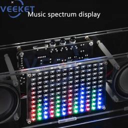 Kit de Áudio Bluetooth LED para Aprendizagem, Espectro do Projeto, USB, Amplificador Eletrônico, Alto-falante Estéreo Doméstico, Kit DIY para Inclinar-se - Image 5