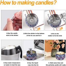 Kit de ferramentas para fazer velas, faça você mesmo, ferramentas artesanais, pote de derramamento de cera, material de derretimento, aromaterapia, suporte de mechas de vela - Image 4