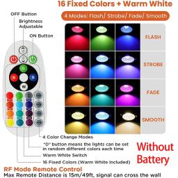 Controle remoto LED Lawn Lamp com conector, RGBW Spike ao ar livre, luz da paisagem, iluminação do jardim da árvore, 16 cores, AC, DC, 12 V, 24V - Image 2