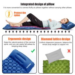 PACOONE-Colchão de Ar Ultraleve com Travesseiros, Outdoor Camping Dormir Pad, Dobrável Sleep Mat, Colchão de Praia, Viagem e Caminhadas Mat, Novo - Image 4