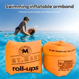 Anéis infláveis do braço de natação, círculo flutuante portátil, manga, bóia de piscina, brinquedos infantis, adultos, crianças, 1 par - Image 2