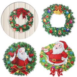 DIY Diamante Pintura Mosaic Kits, Grinalda De Cristal De Natal, 5D Arte Artesanato, Grinalda De Desenho De Strass, Decoração Pendurada Da Parede Da Porta, Presentes - Image 2
