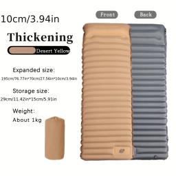 Outdoor Camping Mat Pad inflável, ultra-leve, grossa, à prova de umidade, portátil, barraca do carro, dormir pé, TPU, 10 centímetros - Image 2