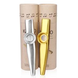 Metal Kazoo Instrumentos Musicais com Tubo de Papel, Simples e Fácil de Aprender, Flauta Film Presente, 20 Pcs - Image 1