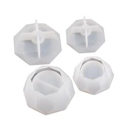 Molde De Silicone De Vaso De Concreto, Octagon Diamante Forma Artesanato, Jarra De Vela, Fabricação De Gesso, Resina Epóxi, Caixa De Armazenamento De Jóias, DIY - Image 4