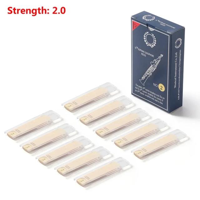 Palhetas de Saxofone Alto, Soprano e Tenor, Forças 1.0-3.5, Tamanho Consistente 71.5mm x 14.5mm, Pacote com 10 Peças para Músicos.