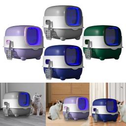 Caixa de areia reutilizável com capuz para gatos, bandeja removível, sandbox fechado, sandbox durável, fechado e coberto, fácil de limpar - Image 4