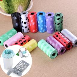 5 Rolls Cat Litter Scoop Pooper Sacos Biodegradável Pet Dog Poop Bag Dog Pooper Sacos Dispenser Pets Produtos para Cães Litter Bag - Image 1