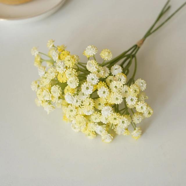 Arranjo de Flores Artificiais de Gypsophila: Decoração Fresca e Elegante para Casamentos e sua Casa