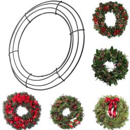 Anel de Coroa Redonda, Porta-Flores, Artesanato Floral, Guirlanda de Natal, Cremalheira de Arame, Decoração para Festa de Casamento, DIY, 20 cm, 25 cm, 30 cm, 35 cm, 40cm - Image 4
