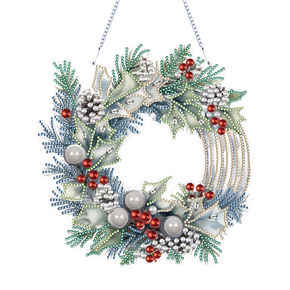 Pintura Diamante Em Forma Especial Pendurado Grinalda, Grinalda De Natal Acrílico, Decoração Da Parede, Guirlanda Pintura De Arte - Image 1
