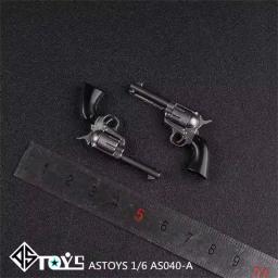 ASTOYS-Tricolor Oeste Cowboy Revólver Arma Toy Modelo, Action Figure Corpo, Escala 1:6, P18520, AS040, 12" - Image 3