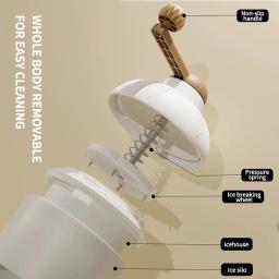 Máquina de gelo raspada portátil Mini triturador de gelo Fabricante de milkshake Portátil Máquina de granizo pequena Ferramenta de cozinha - Image 4