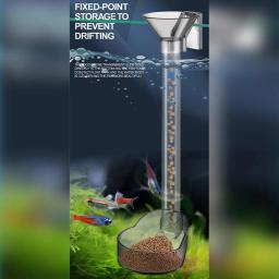 Aquário peixe alimentador tubo kit multifuncional grande capacidade dispensador de alimentos para aquário tanque de peixes - Image 1