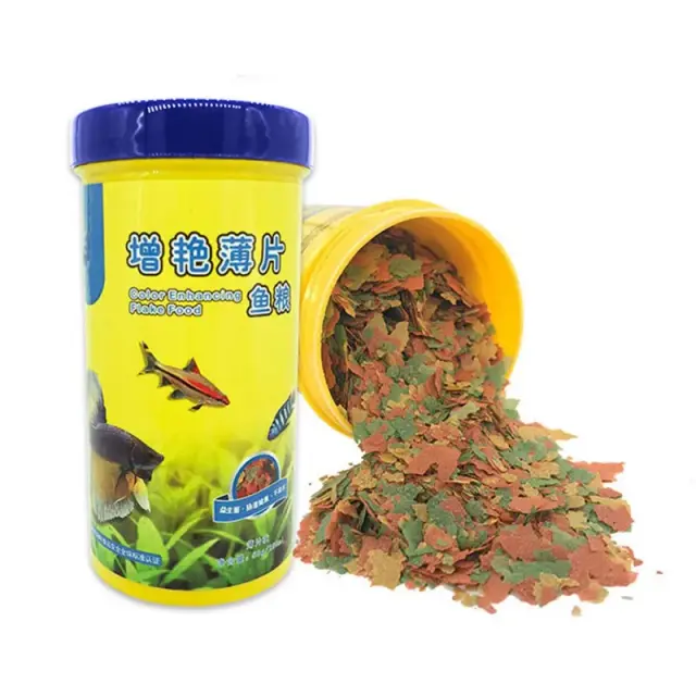 Flocos para Peixes Tropicais - Ração Deliciosa para Aquários Ornamentais Marinhos em Garrafa