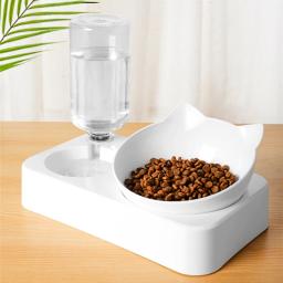 Tigela de gato dupla antiderrapante com suporte, Alimentação para animais de estimação, Tigelas de água para gatos e cães, Alimentador de cães - Image 6